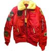 ALPHA INDUSTRIES Dámska bunda Injector III Patch - červená (168012/328)