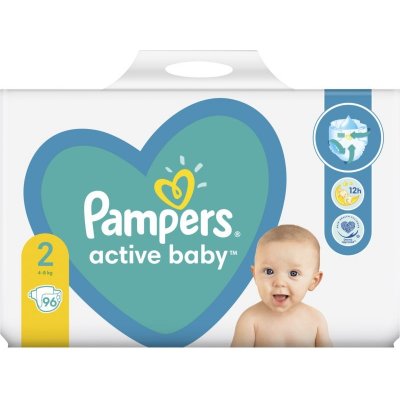Pampers Active Baby Size 2 jednorazové plienky 4-8 kg 96 ks