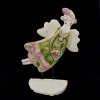 InVivo Anjel letí - svietnik 10,5 cm zelený s kvetom