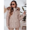Dámska zimná bunda LUMORE khaki kaki | krémová XL DStreet 5904056785360