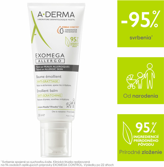 A-Derma Exomega Allergo Emolienčný balzam 200 ml