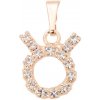 Crystal-ZONE Prívesok znamenie Býk 15 / 12mm rose gold