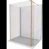 Mexen Kioto sprchová stena Walk-in 135 x 90 x 30 cm, transparentná, ružové zlato - 800-135-090-221-60-00-030