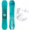 Raven PRO Marble Carbon Mint dámsky snowboard + Raven Fastec FT360 white viazanie - 153 cm + S (EU 35-40)