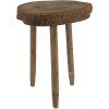 Clayre & Eef Dekoračný kvetinový drevený okrúhly stolík - Ø 24*36 cm - Clayre & Eef