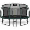 Aga SPORT EXCLUSIVE Trampolína 500 cm Tmavo zelená + ochranná sieť + rebrík