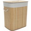 Songmics Bambusový koš na prádlo s odnímatelným vakem, 60 l