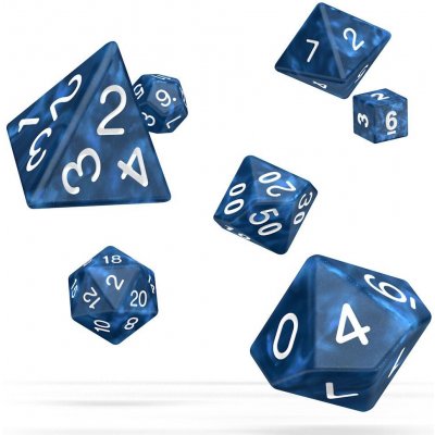 Kocka Set 7 Oakie Doakie Dice RPG Set Marble Blue