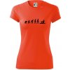 Evolúcia veslovanie 1 človek - Dámske Fantasy športové (dresovina) - 2XL ( Neónová oranžová )