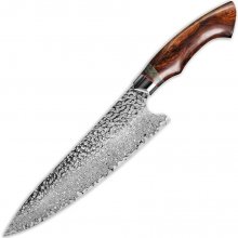 KnifeBoss kuchařský damaškový nůž Outdoor Chef 8" Ironwood 205 mm