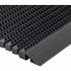 Čierna vonkajšia čistiaca kefová vstupná rohož FLOMA Outline - dĺžka 50 cm, šírka 80 cm, výška 2,2 cm