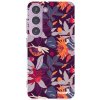Picasee silikónový prehľadný obal pre Samsung Galaxy S23 5G - Purple Leaf
