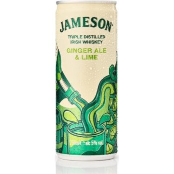 Jameson Ginger Ale & Lime 5 % 0,25 l (plech)