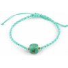 Náramok shamballa s imitáciou minerálu - zelený tyrkys