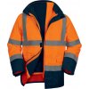 DELTA PLUS Bunda SPEED HV, 5v1, zimná parka Farba: Oranžová HV / tmavomodrá, Veľkosť: 2XL