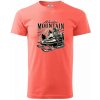 Snežný skúter kostra - Klasické pánske tričko vyššej gramáže - 2XL ( Korálová )