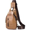 Bullcaptain kožená taška cez rameno Tarald Camel 5L
