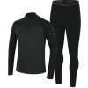 Pánsky funkčný set Zulu Merino 240 Zip Long Veľkosť: L / Farba: čierna