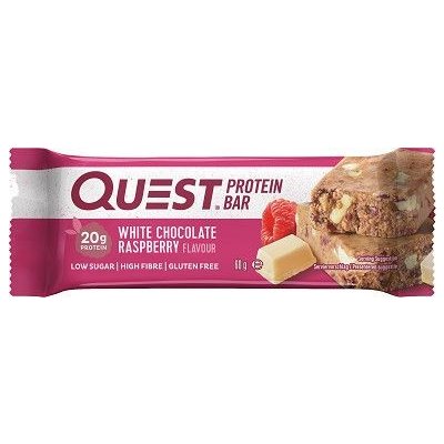 Quest Nutrition Protein Bar biela čokoláda/malina 60 g