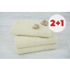 Set 2 uterákov EKONOM krémový + uterák ZADARMO
