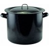 Hrniec smaltovaný čierny 30L s pokrievkou