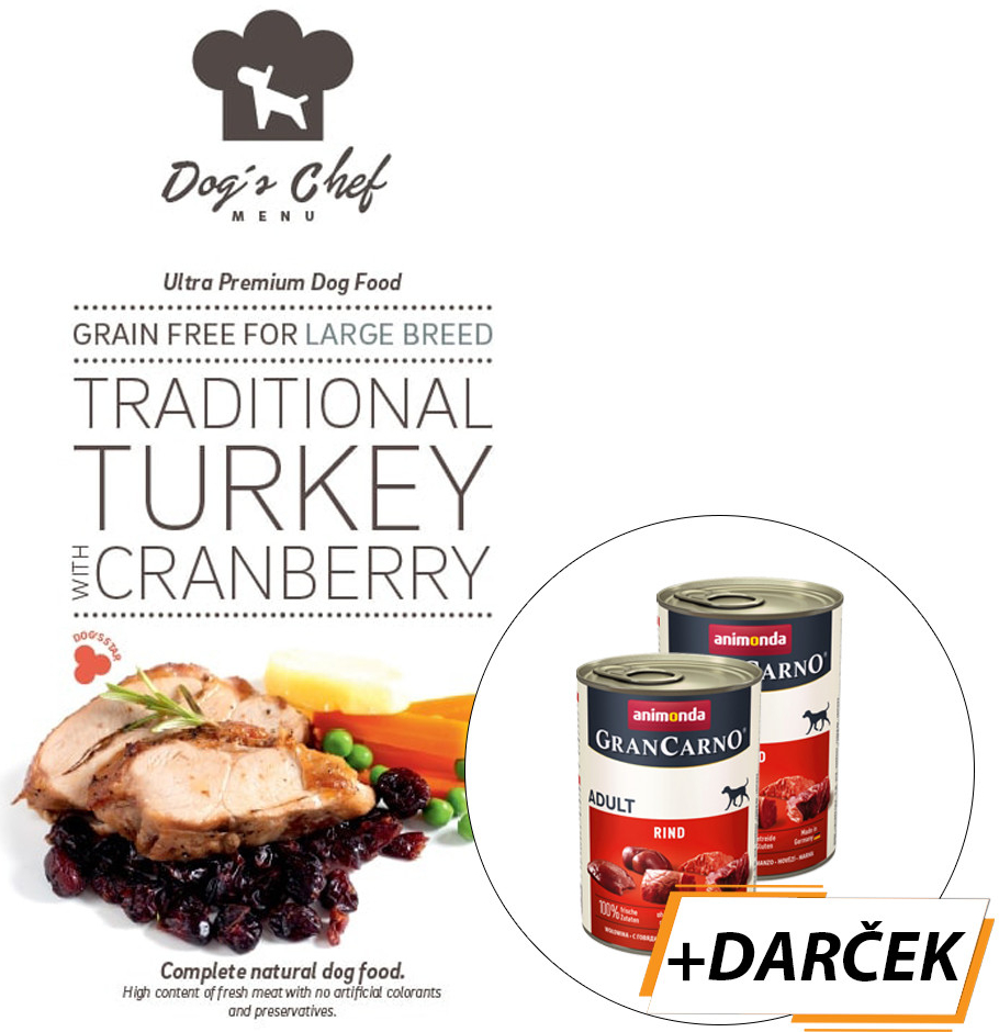 Dog\'s Chef Traditional Turkey with Cranberry for Large breed 12 kg