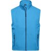 James & Nicholson (Daiber) Pánska softshellová vesta JN1022 - Azúrová | 3XL