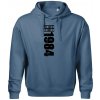Limited edition 1984 pruh - Oversized mikina pánska Moon - kratšia + širšia - XL ( Denim )