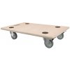 Walteco Transportná plošina 590x390 mm pre tvrdé podlahy, preglejková doska 18 mm, priemer koliesok 75 mm, 2 kolieska s brzdou, 2 kolieska bez bŕzd, nosnosť 350 kg, FSC® , 51891