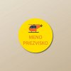 Nažehľovacie menovky na oblečenie (Kopírovat) - 2ks, Kruh 2,3 × 2,3 cm, Helikoptér, Žltá
