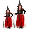 Dievčenský kostým čarodejnice s dlhou červenou sukňou Pre vek 2-3 roky