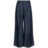Karl Lagerfeld Rifle flare / široké FLUID DENIM WIDE LEG PANTS Modrá
