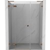 MEXEN/S - Lunar L sprchové dvere krídlové ľavé 160, transparent, ružové zlato 834SL-160-050-60-00-L