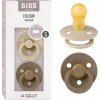 Bibs Colour z prírodného kaučuk 2ks vanilla dark oak