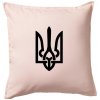 Ukrajina trojzubec veľký - Vankúš 50x50 - 50x50 - Iba poťah ( Svetloružová )