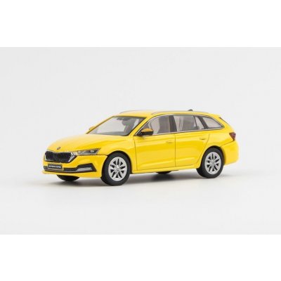 Abrex Škoda Octavia IV Combi 2020 Žltá Telecom 1:43