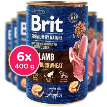 Brit Premium by Nature Lamb and buckwheat 6 x 400 g