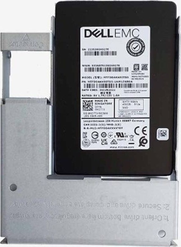 Dell 960GB SSD SATA Mixed Use ISE 6Gbps 512e 2.5in w, 3.5in Brkt Cabled CUS Kit 345-BDZG