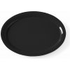 Polypropylénový podnos Fast Food, oválny, HENDI, Čierna, 265x195x(H)15mm Čierny, oválny