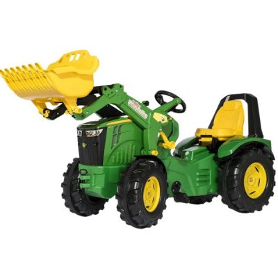 Rolly Toys John Deere Šľapací Traktor 8400R R65107 X Trac s predným nakladačom a brzdou