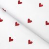 Goldea bavlnené plátno - červené srdiečka na bielom 160 cm