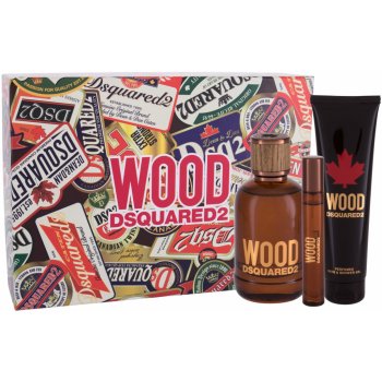 Dsquared2 Wood Men EDT 100 ml + sprchový gél 150 ml + EDT 10 ml darčeková sada