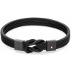 Tommy Hilfiger Moderný náramok z čiernej kože Braided Knot 2790442