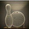 Beling 3D lampa, Bowling, 7 farebná S43