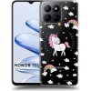 Picasee silikónový prehľadný obal pre Honor 70 Lite - Unicorn hviezdne nebo