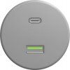 Reblig - Retro USB zásuvka A+C bez rámčeka, sivá S/USB + záruka 3 roky zadarmo