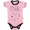 Body krátky rukáv Baby Nellys, Baby Little Star - ružové, veľ. 68, 68 (3-6m)