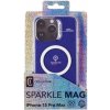 Třpytivý zadní kryt Cellularline Sparkle Mag s podporou Magsafe pro Apple iPhone 15 Pro Max, čirý SPARKMAGIPH15PRMT