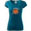 Basketbal lopta v triku - Dámske tričko Pure - XL ( Petrolejová )