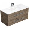 Kúpeľňová skrinka s umývadlom SAT Cube Way 100x53x46 cm dub Wellington matný CUBE461002DWMOD